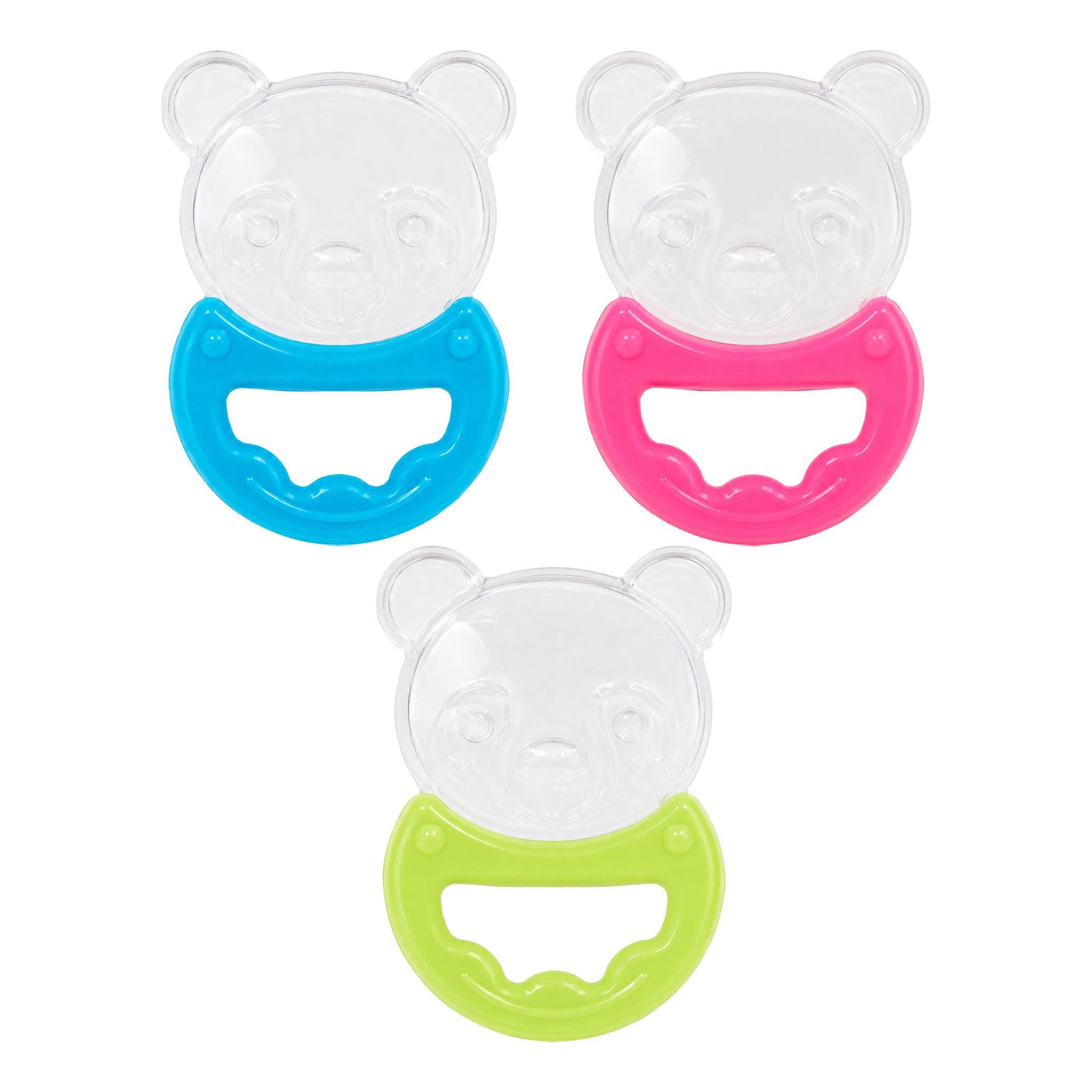 Apple Baby Bear Silicone Teether for Babies | BPA-Free Easy Grip Teething Toy (Pack of 3) AC412