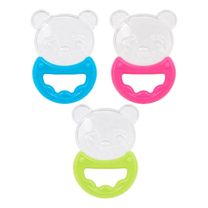 Apple Baby Bear Silicone Teether for Babies | BPA-Free Easy Grip Teething Toy (Pack of 3) AC412