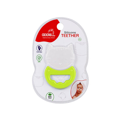 Apple Baby Cat Silicone Teether for Babies | BPA-Free Easy Grip Teething Toy (Pack of 3) AC413