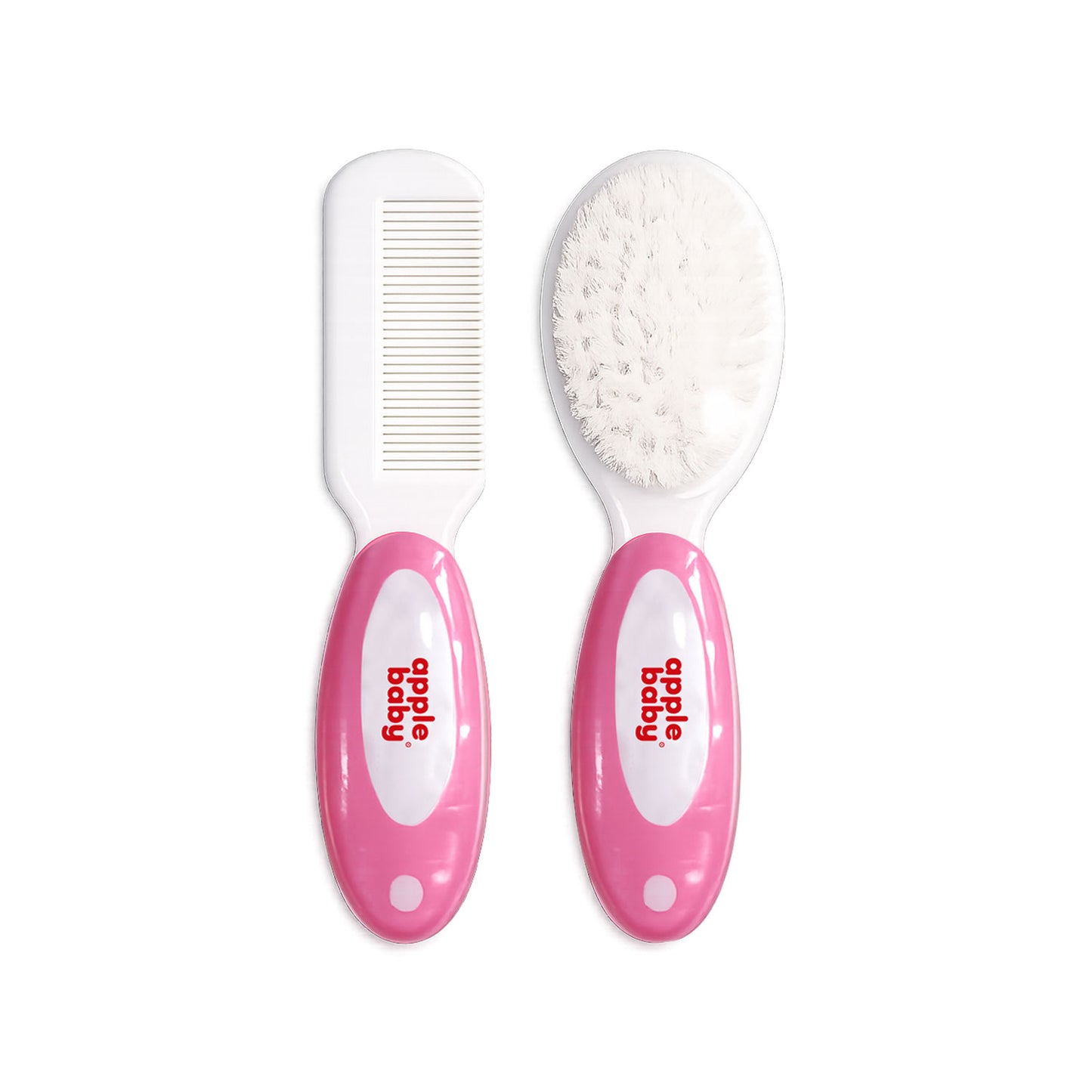 Apple Baby Soft Baby Brush & Comb Set | Gentle Hair Care for Newborns & Infants (Pack of 2) AC419