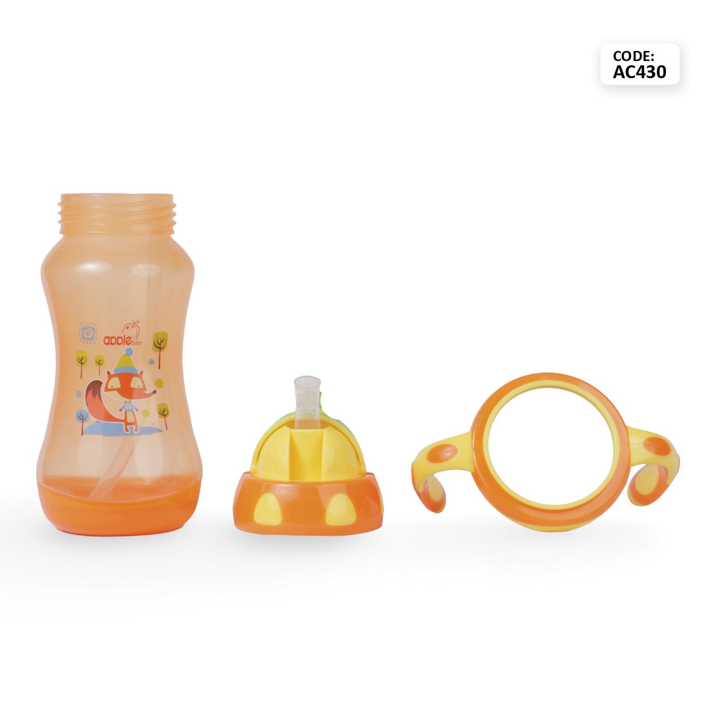Apple Baby Straw Stipper 2 handled , 200ml AC430