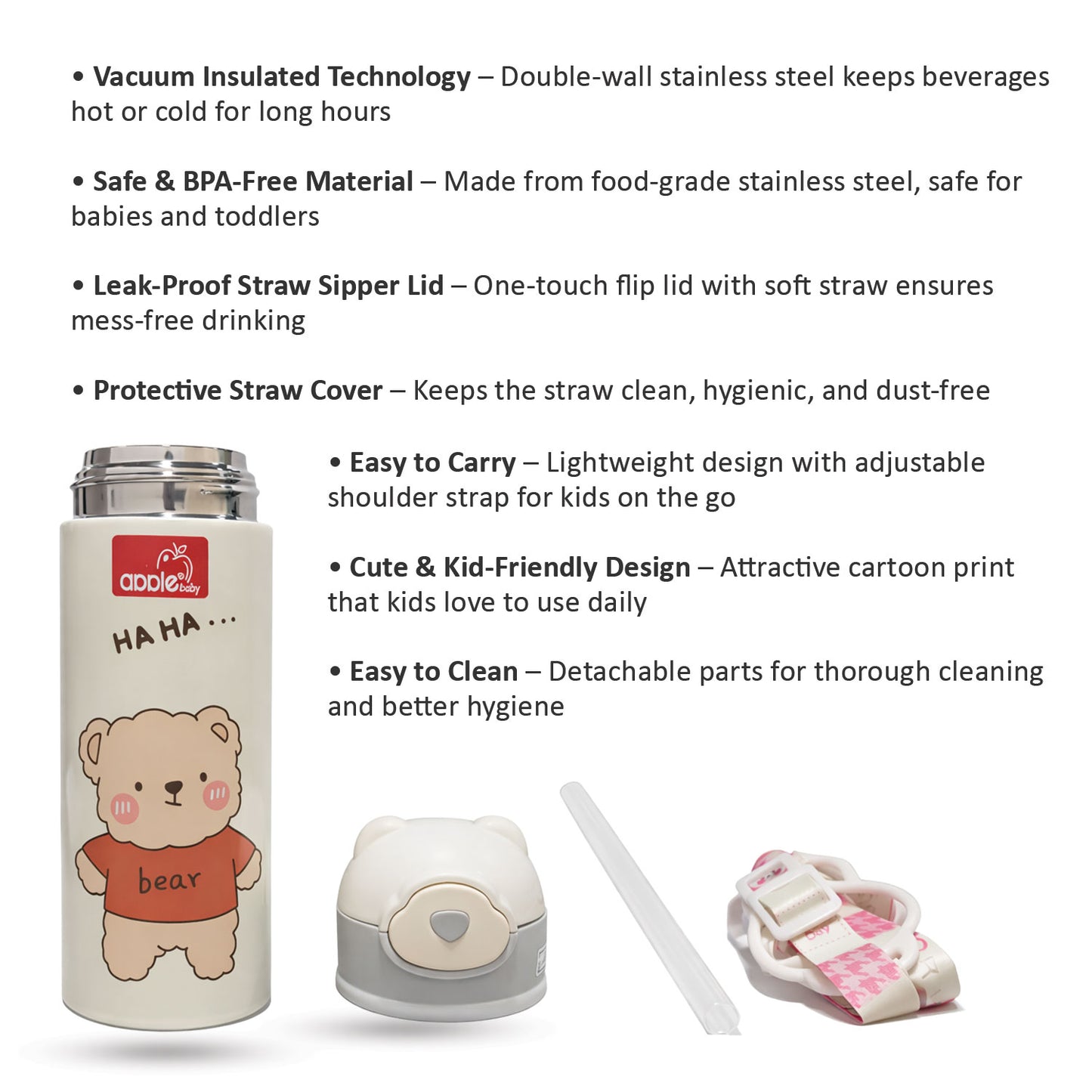 AC438 Vacuum Insulated Stainless Steel Sipper Bottle 400ML