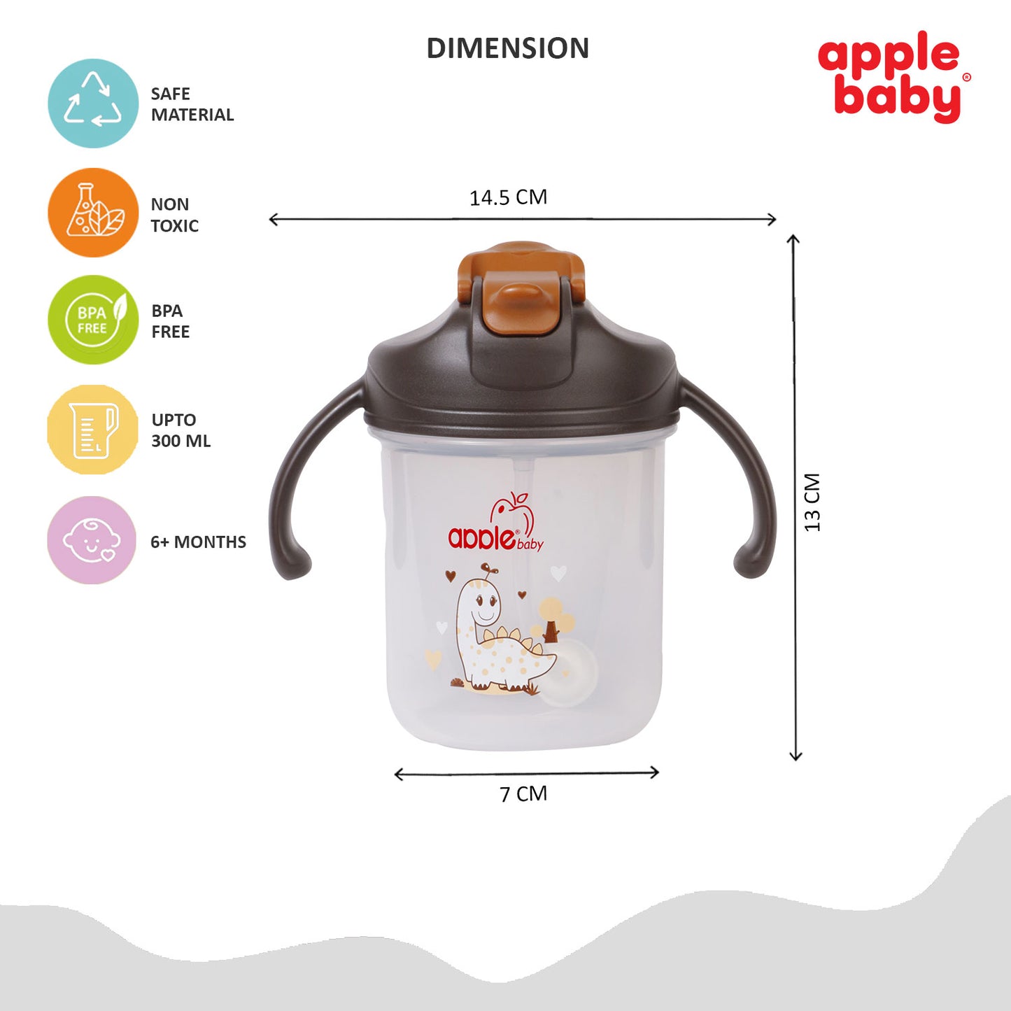 2 in 1 Straw & Spout Cup for Kids | Leak-Proof Training Cup AC441