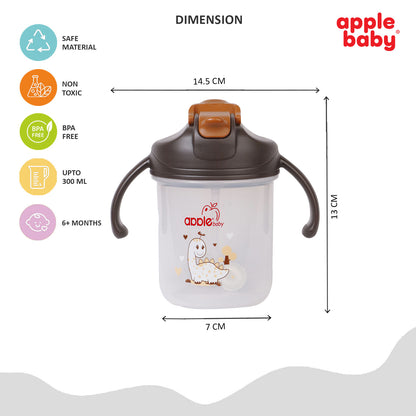 2 in 1 Straw & Spout Cup for Kids | Leak-Proof Training Cup AC441