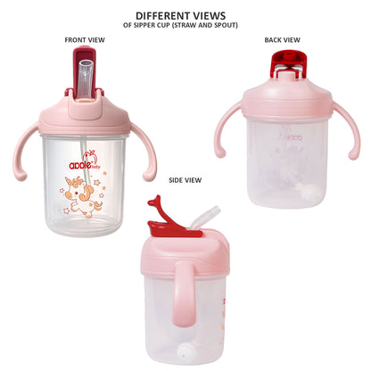 2 in 1 Straw & Spout Cup for Kids | Leak-Proof Training Cup AC441