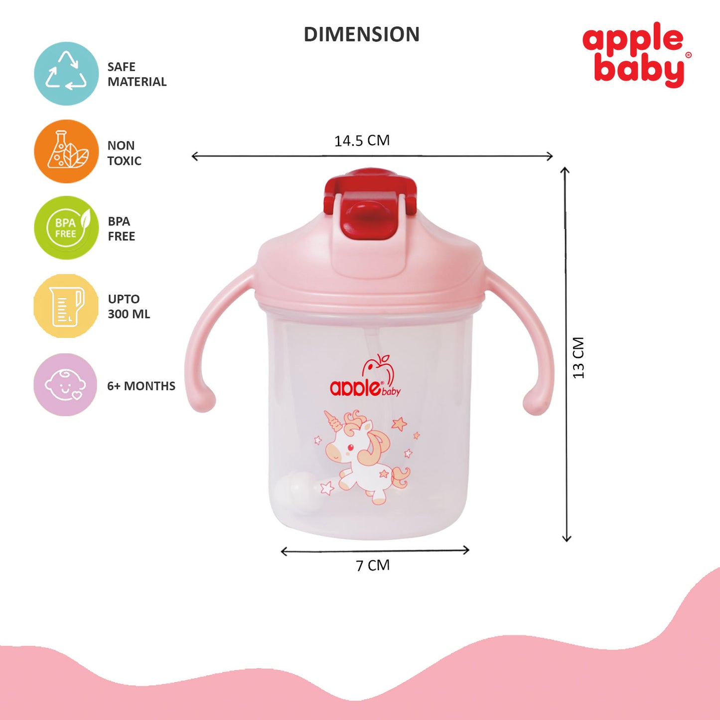 2 in 1 Straw & Spout Cup for Kids | Leak-Proof Training Cup AC441