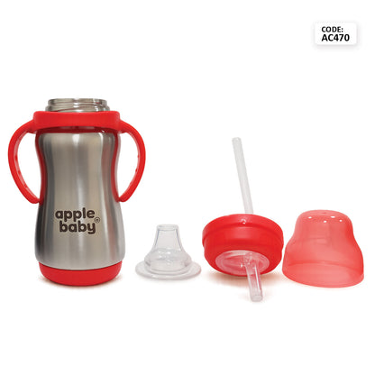 Stainless Steel Sipper Cup for Kids |  Drinking Cup with Handles 300ML AC470
