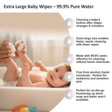 Apple Baby Extra Large Size Baby Wipes for Newborns | Ultra Soft, 99.9% Water Based AC473 (PACK OF 3)