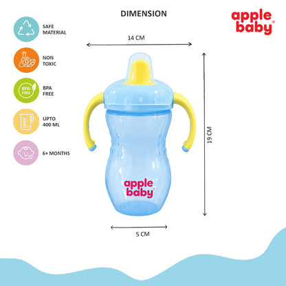 Apple Baby Hard Spout Sipper Cup for Babies & Toddlers | Leak-Proof Training Cup with Handles AC477 (Pack of 2))