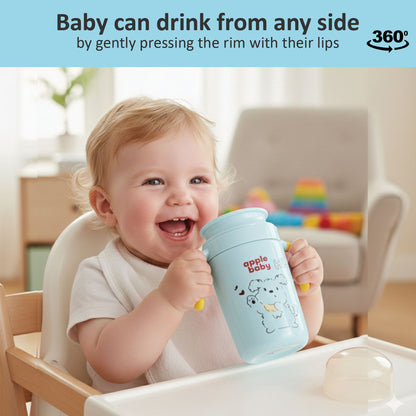 Apple Baby 360° Stainless Steel Sipper Cup for Babies – Easy-Sip Training Cup AC478