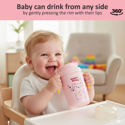 Apple Baby 360° Stainless Steel Sipper Cup for Babies – Easy-Sip Training Cup AC478