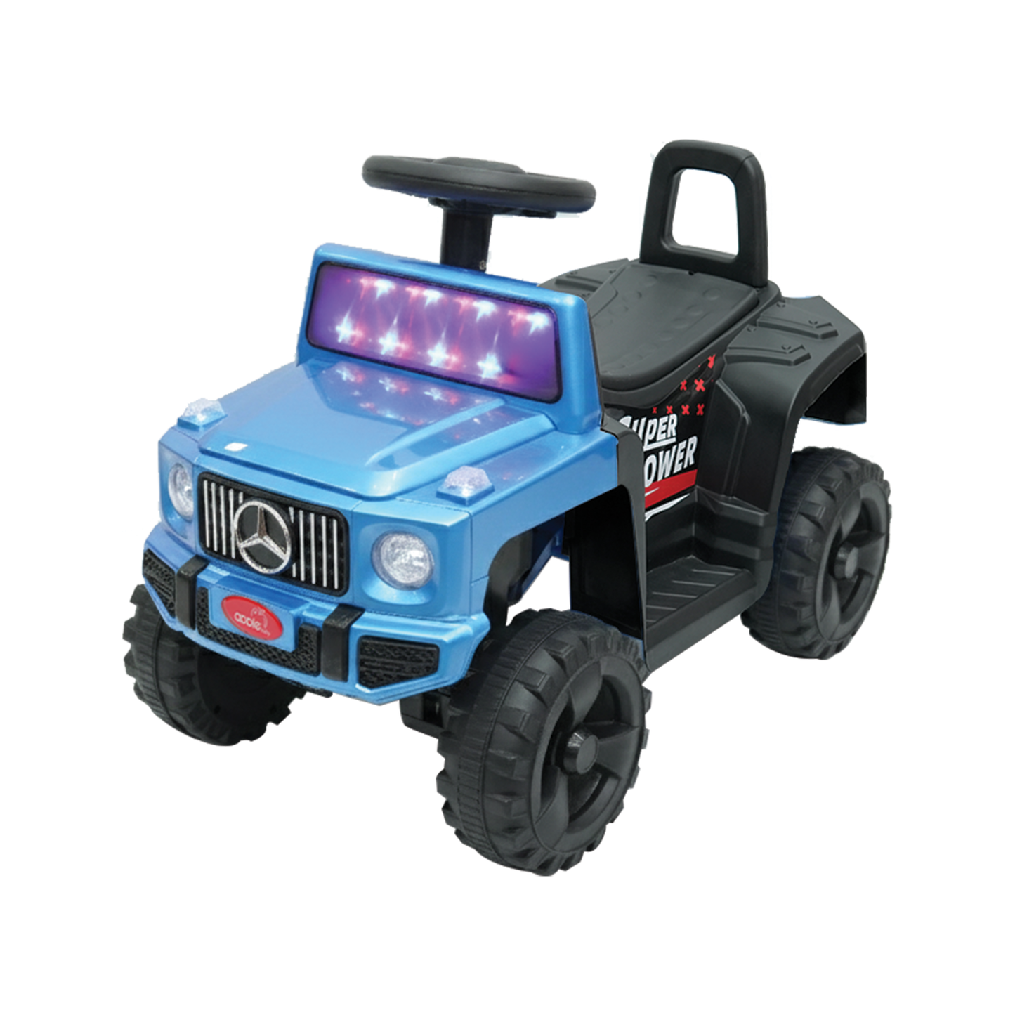 Apple Baby G-Wagon Style Ride-On Push Car | LED Light Windshield & Music | Foot-to-Floor SUV | Ages 1-3  AR002