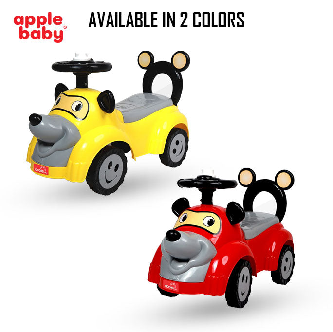 Apple Baby Cheery Ride-On Push Car | Red Dog Design | Foot-to-Floor Walker Toy | Ages 1-3 AR132