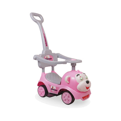 Apple Baby Shine Star 3-in-1 Ride-On Push Car | with Parent Handle & Safety Guardrail | Toddler Stroller Toy AR139