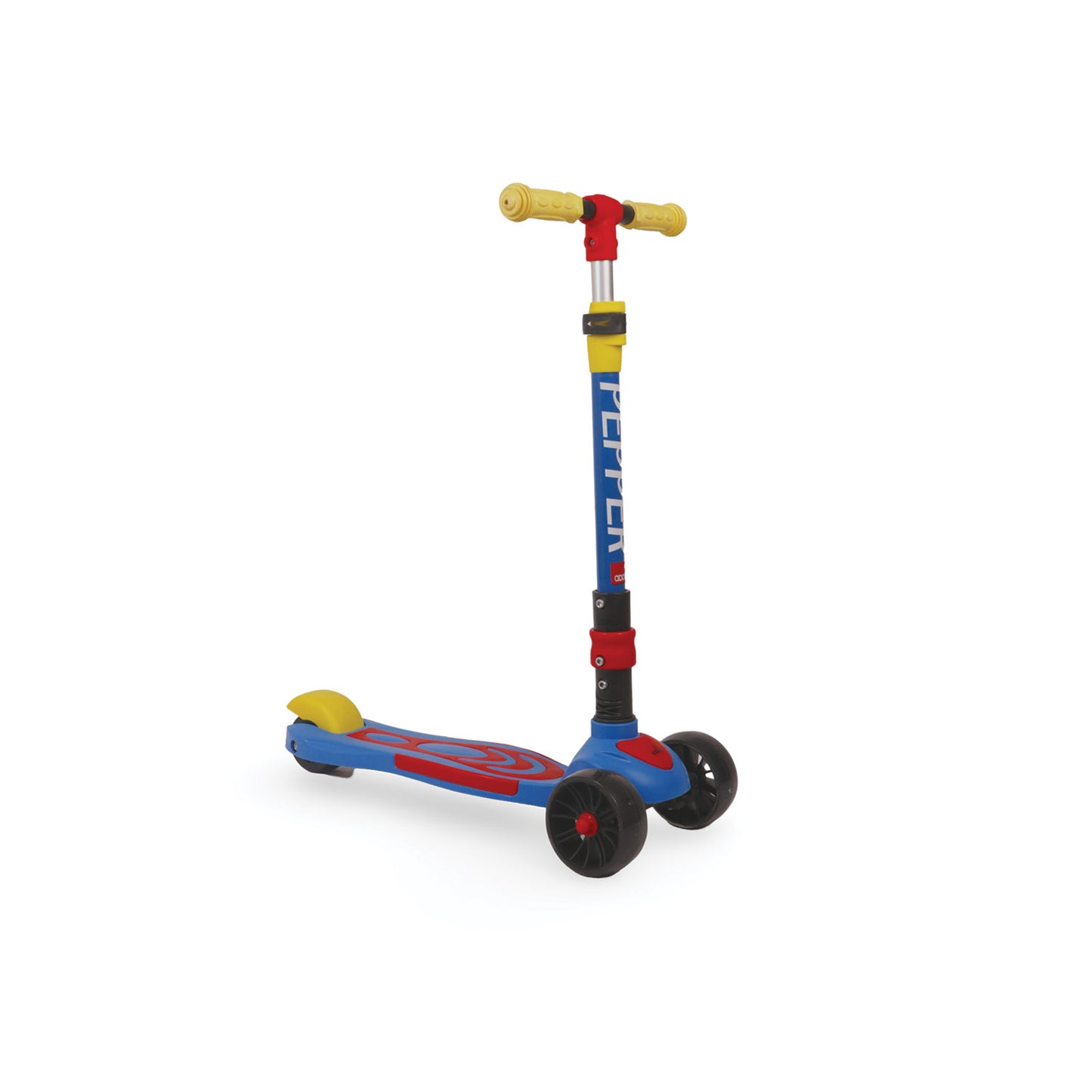 Apple Baby Pepper Magic Wheels Scooter | 3-Wheel Kick Scooter for Kids | Adjustable Height & Rear Brake | Ages 3-8 AR145