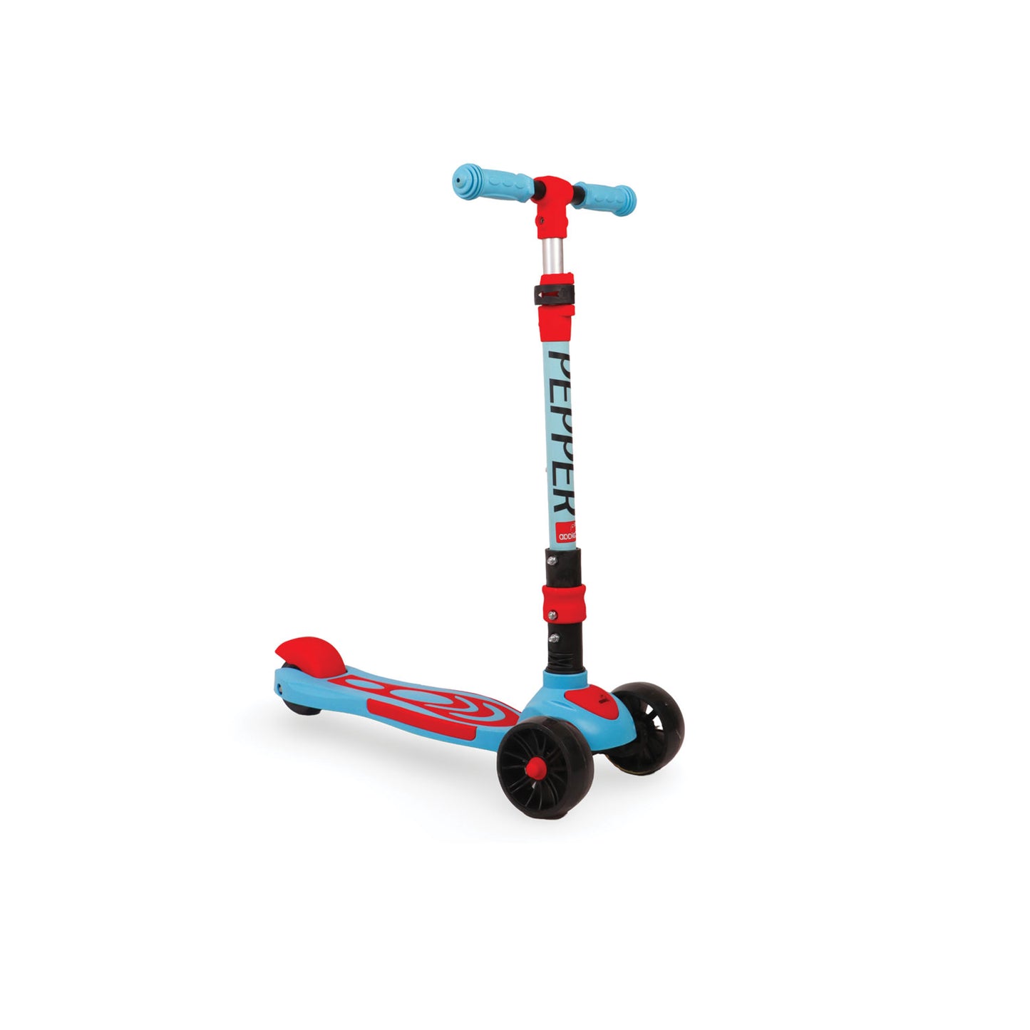 Apple Baby Pepper Magic Wheels Scooter | 3-Wheel Kick Scooter for Kids | Adjustable Height & Rear Brake | Ages 3-8 AR145