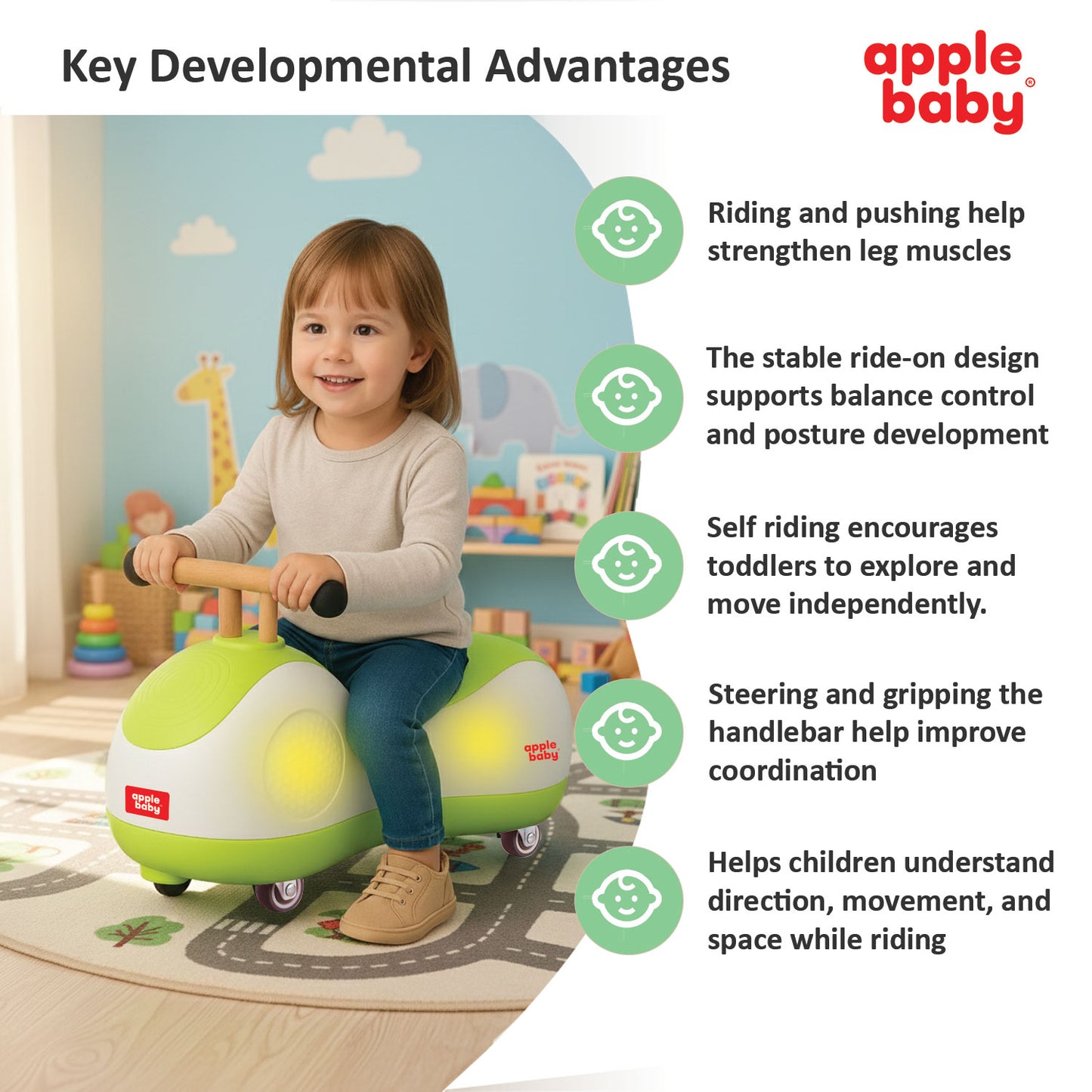 Zoomi Car | Safe & Durable Indoor Ride On for Kids AR154