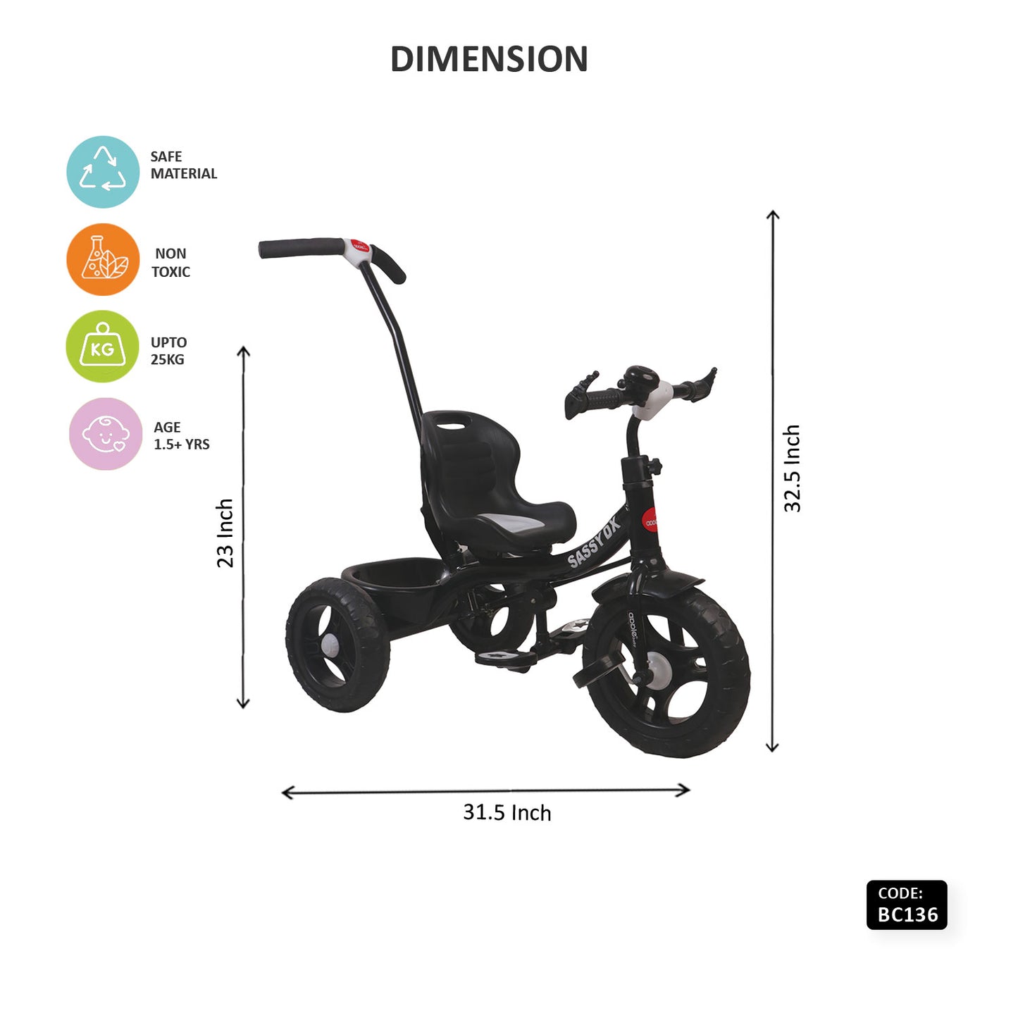 SASSY DX TRICYCLE BC136