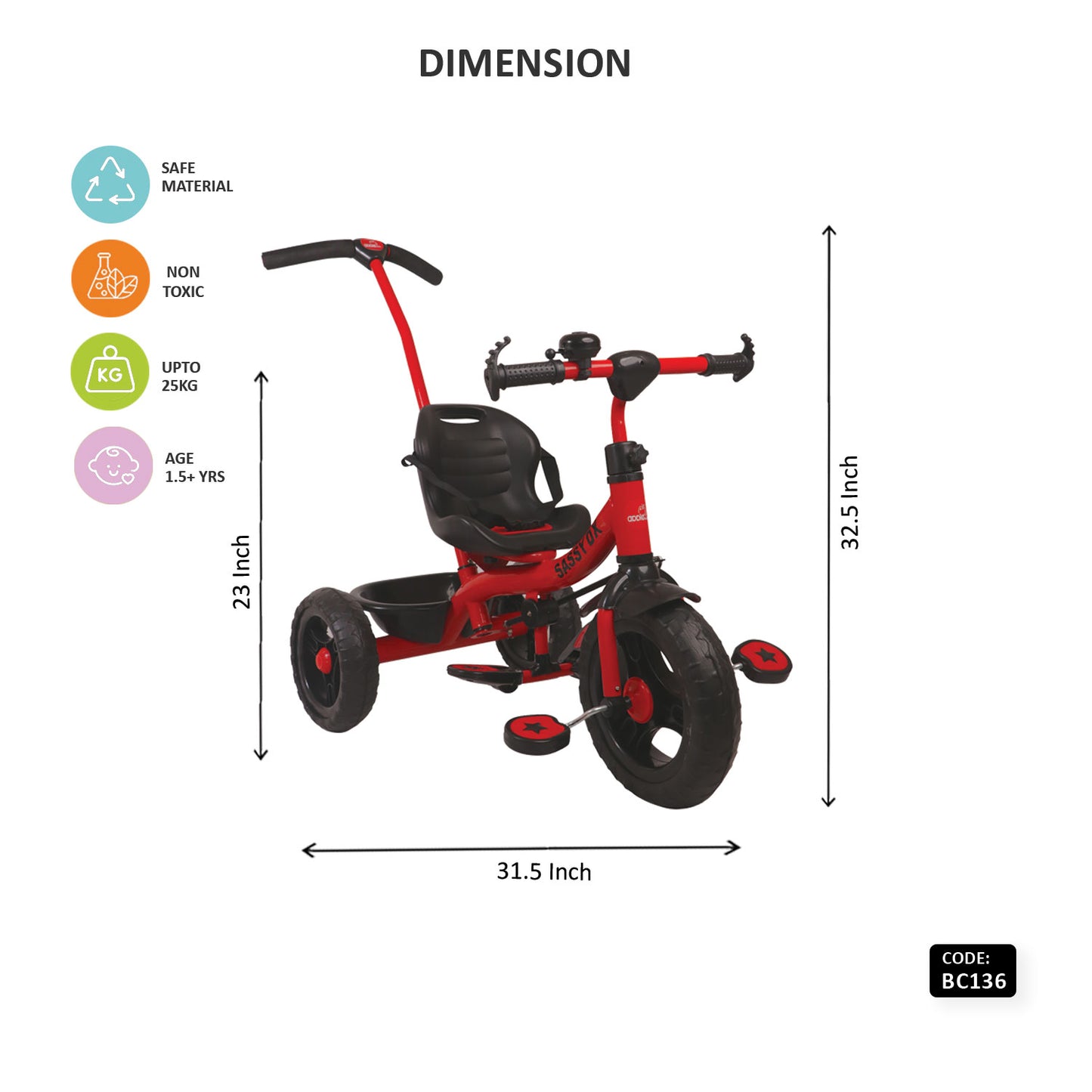 SASSY DX TRICYCLE BC136