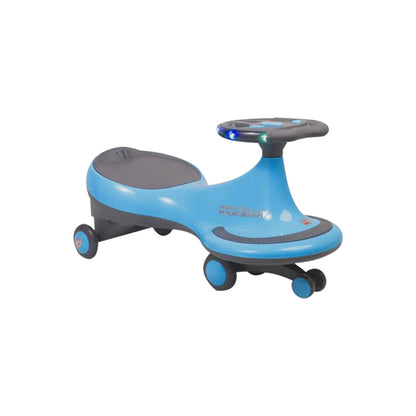 Apple Baby Magic Twist Car | Swing Wiggle Ride-On | LED Light & Music Steering Wheel | Silent Wheels BS116