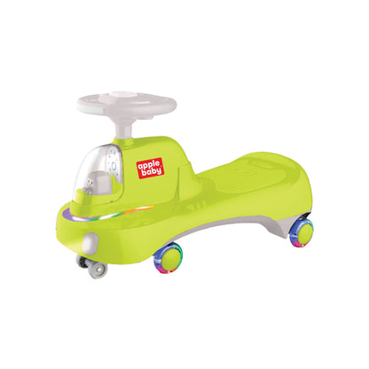 Apple Baby Spacey Scooter Twist Car | LED Light-Up Wheels & Astronaut Cockpit | Wiggle Ride-On Toy BS135