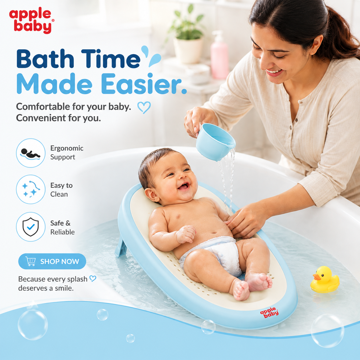 BT1038 Baby Bath Support for Newborns (0-6 Months)