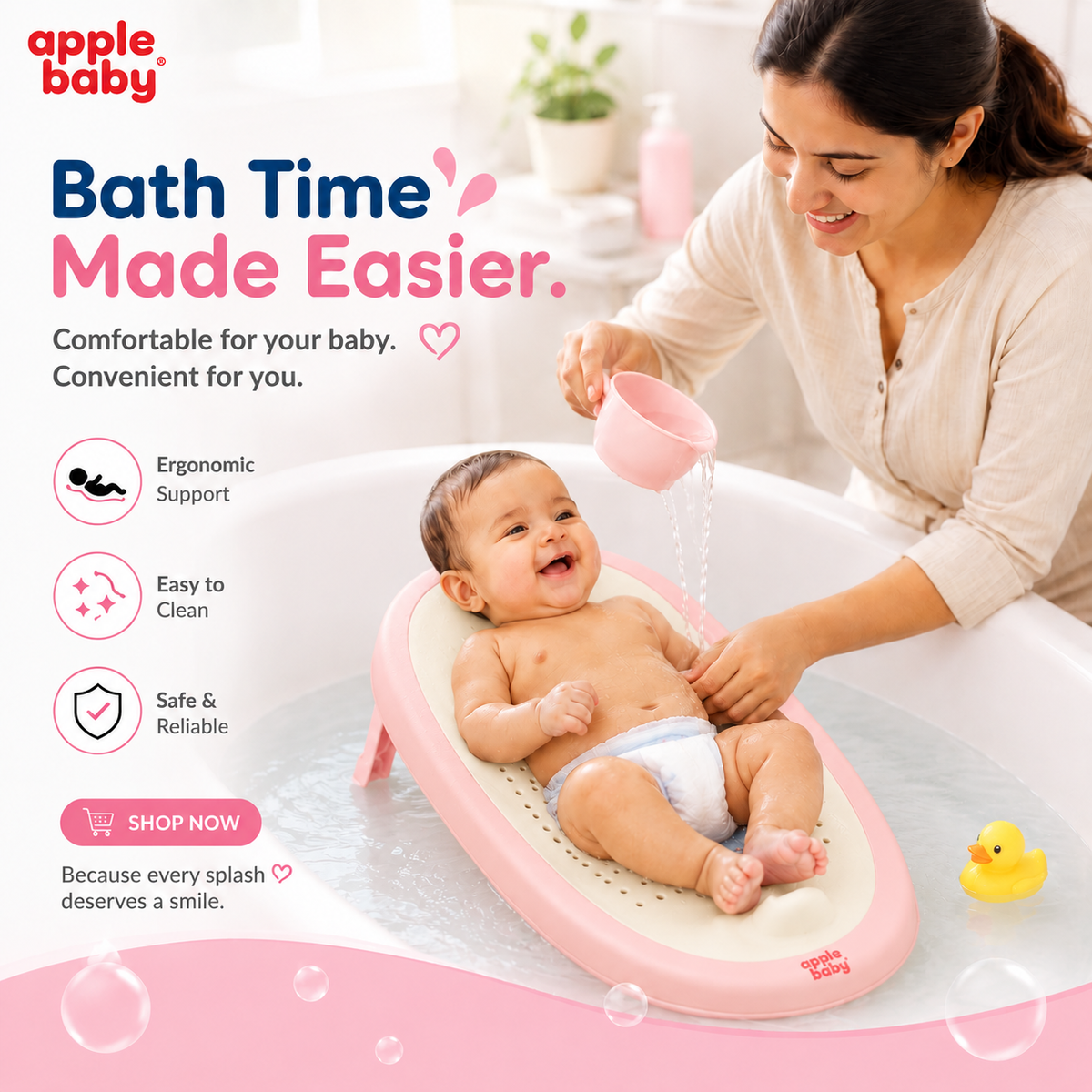 BT1038 Baby Bath Support for Newborns (0-6 Months)