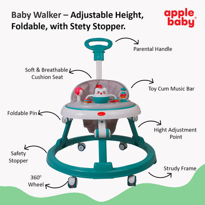 BW142 Adjustable Baby Walker with Music & Toys