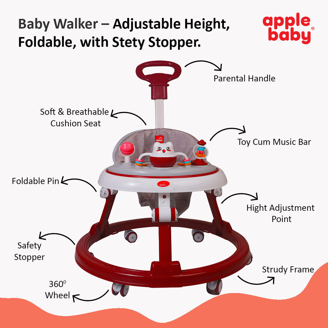 BW142 Adjustable Baby Walker with Music & Toys