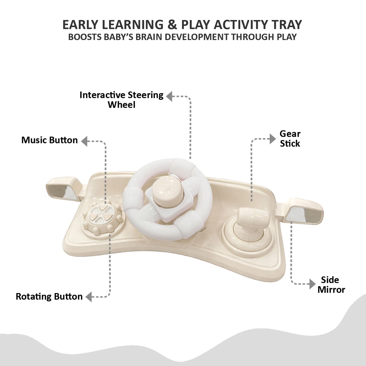 Apple Baby Walker with Music Tray & Comfortable Seat | Foldable Baby Activity Walker BW153