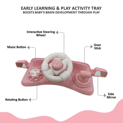 Apple Baby Walker with Music Tray & Comfortable Seat | Foldable Baby Activity Walker BW153
