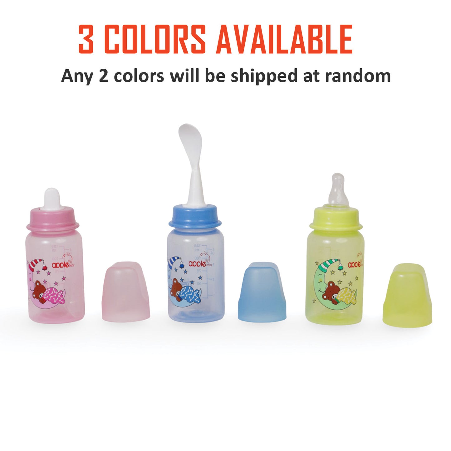 3 IN 1 FEEDING BOTTLE FEEDING, SIPPER,FEEDER 125ML 01A01 (Pack of 2)