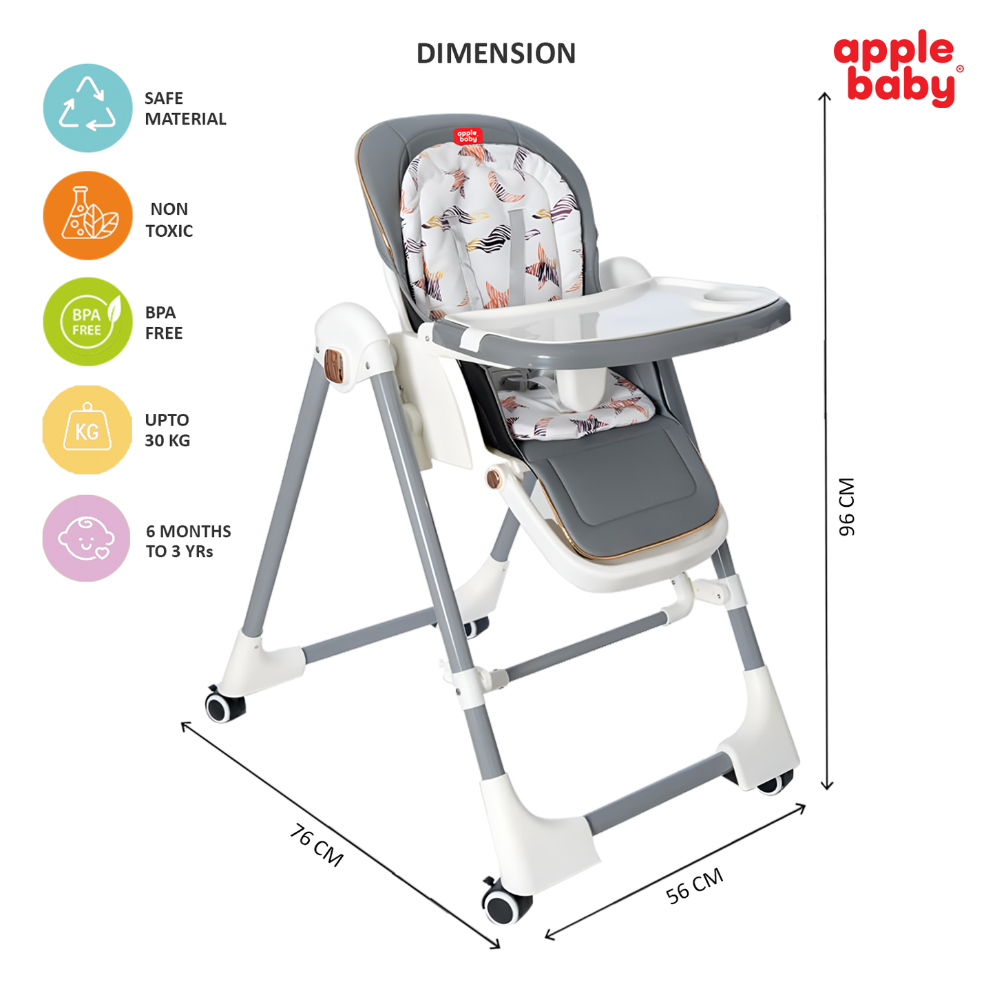 BC138 Multi-functional High-Chair Cum Swing
