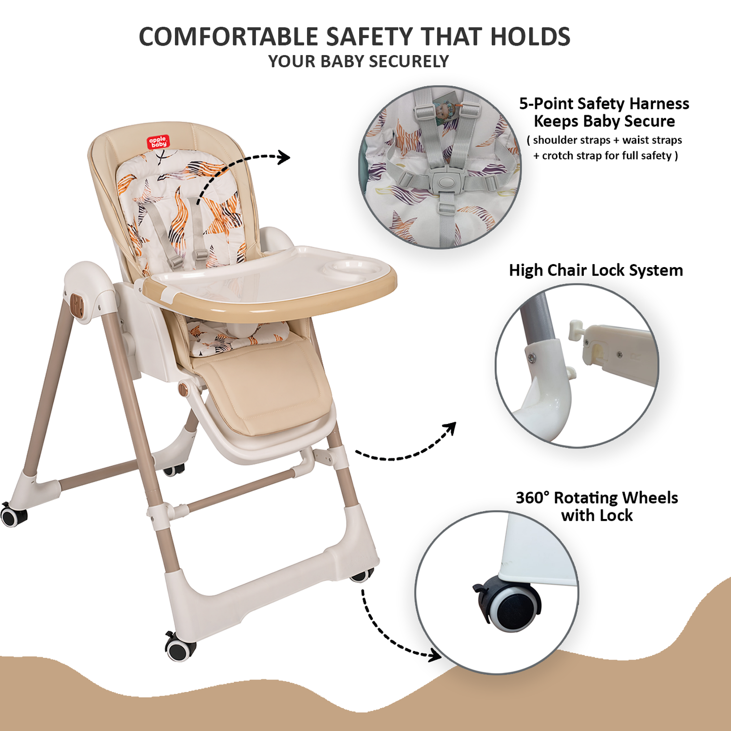 BC138 Multi-functional High-Chair Cum Swing