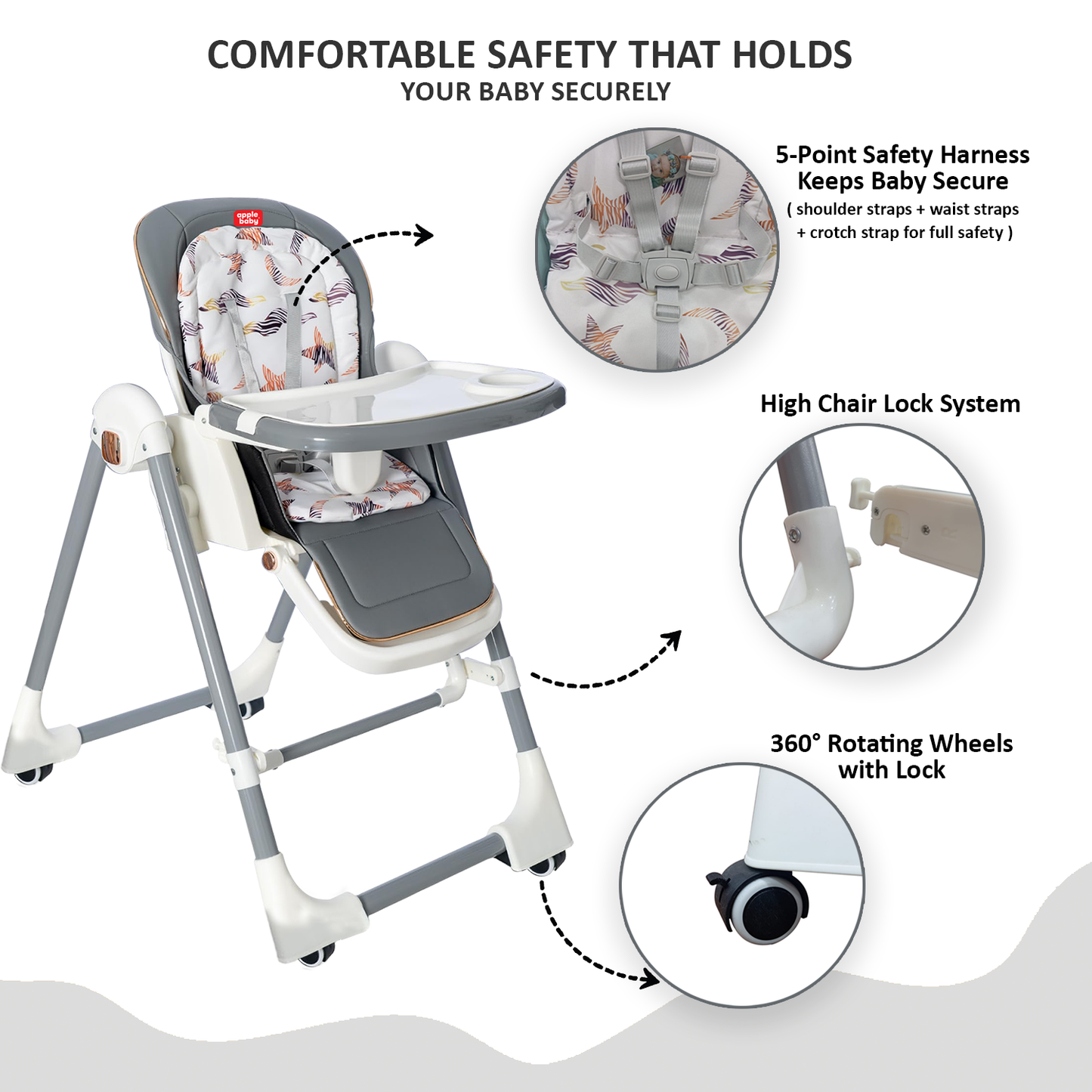 BC138 Multi-functional High-Chair Cum Swing