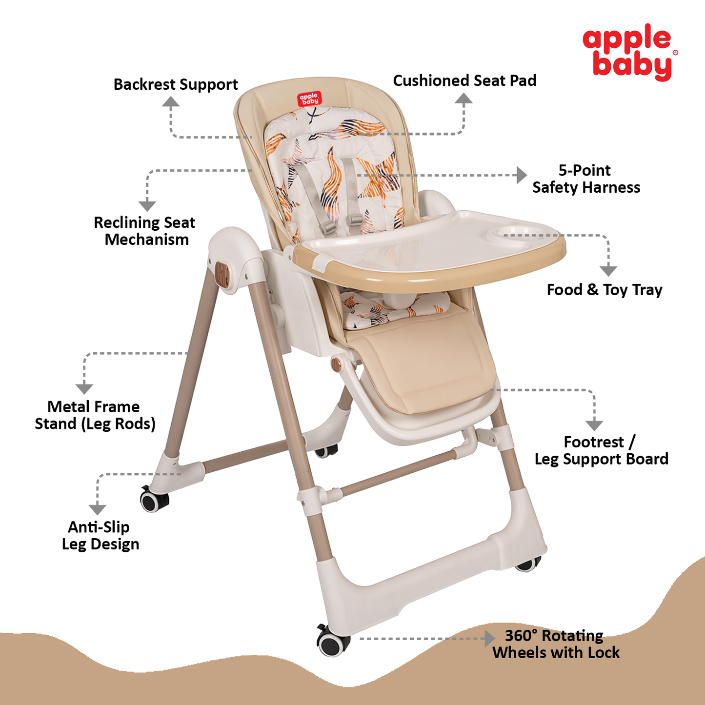 BC138 Multi-functional High-Chair Cum Swing