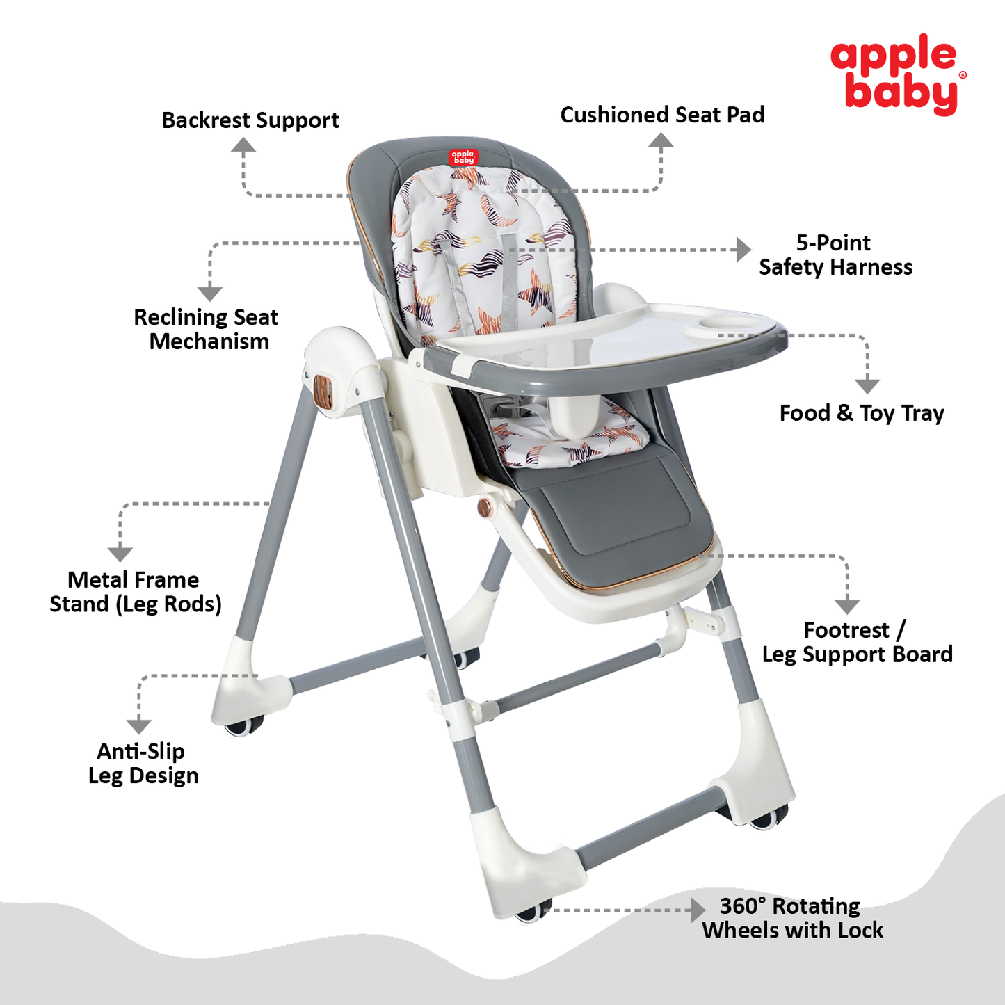 BC138 Multi-functional High-Chair Cum Swing