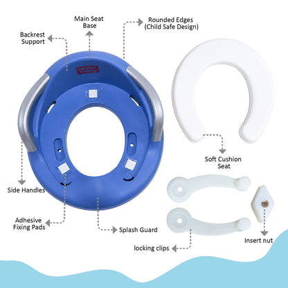 Apple Baby Kids Potty Training Seat with Handles for Western Toilet | Comfortable & Anti-Slip Baby Toilet Trainer PS1067