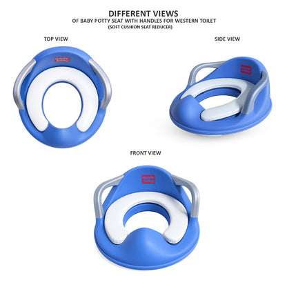 Apple Baby Kids Potty Training Seat with Handles for Western Toilet | Comfortable & Anti-Slip Baby Toilet Trainer PS1067