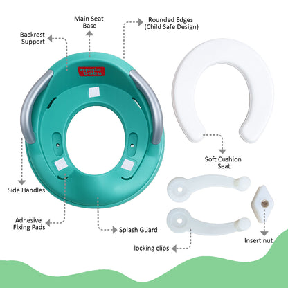 Apple Baby Kids Potty Training Seat with Handles for Western Toilet | Comfortable & Anti-Slip Baby Toilet Trainer PS1067