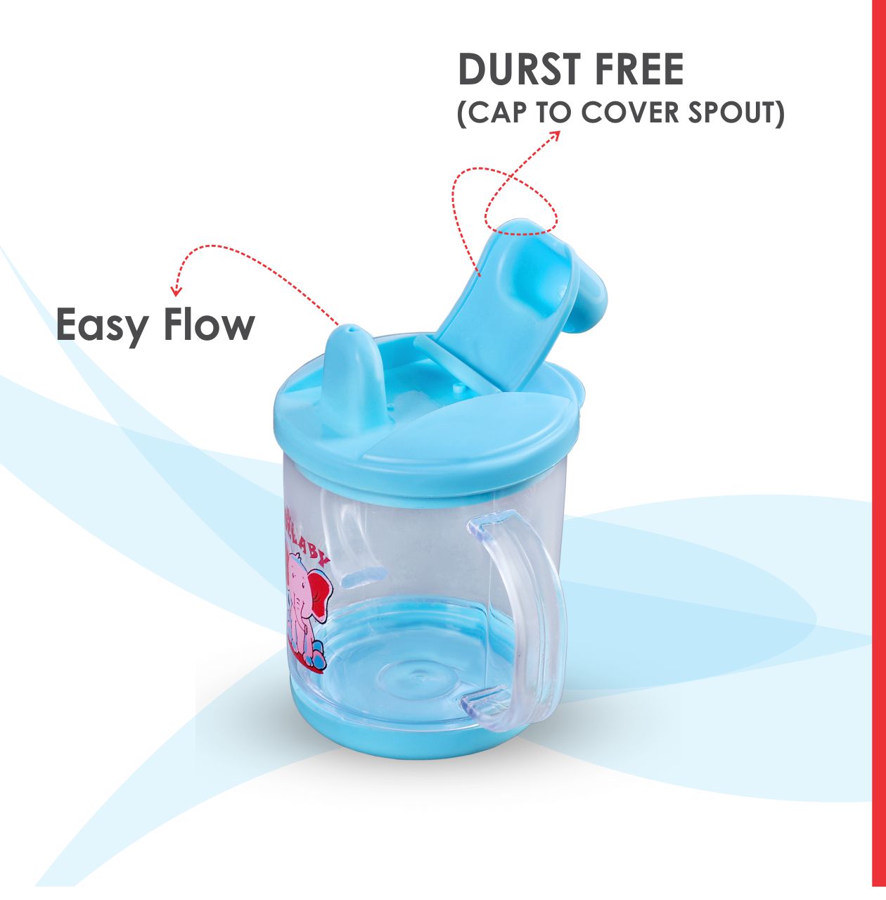 TWO HANDLE HARD SPOUT CUP 200ml_LB1007(Pack of 2)