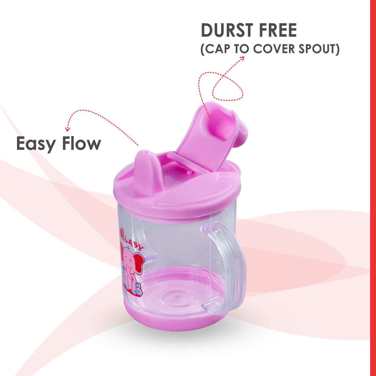 TWO HANDLE HARD SPOUT CUP 200ml_LB1007(Pack of 2)