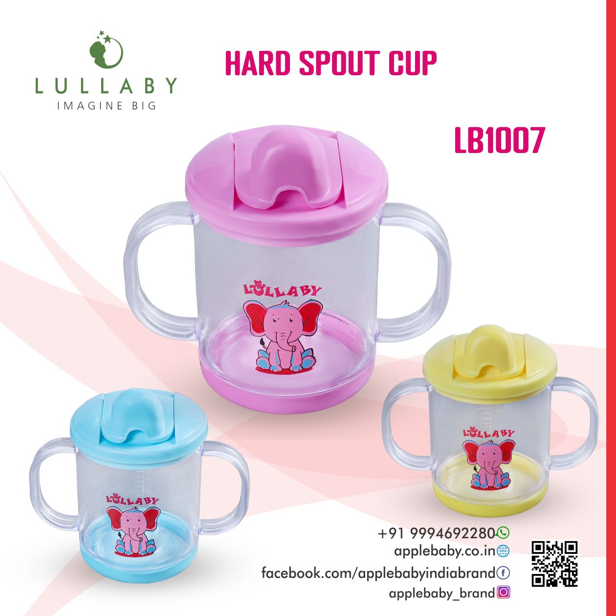 TWO HANDLE HARD SPOUT CUP 200ml_LB1007(Pack of 2)