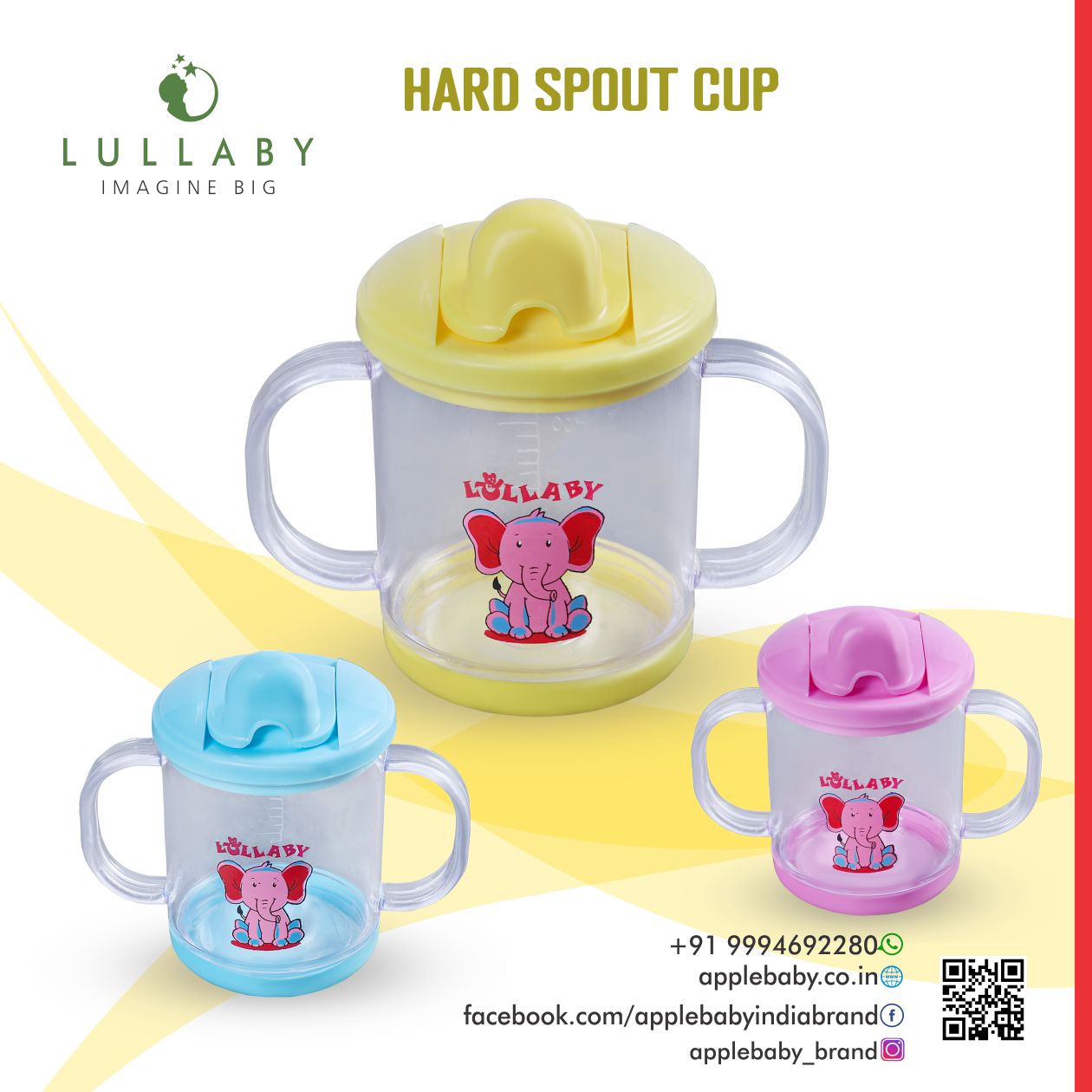 TWO HANDLE HARD SPOUT CUP 200ml_LB1007(Pack of 2)