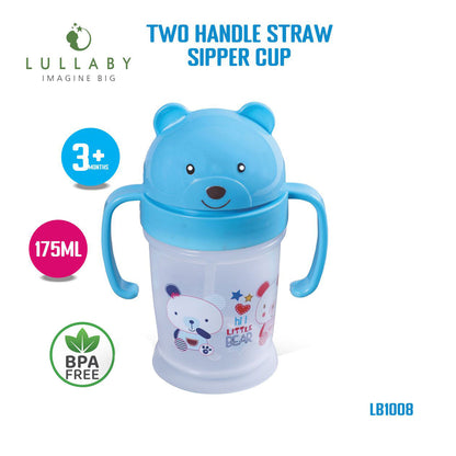 TWO HANDLE STRAW SIPPER CUP _175ML LB1008 (Pack of 2)