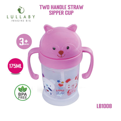 TWO HANDLE STRAW SIPPER CUP _175ML LB1008 (Pack of 2)