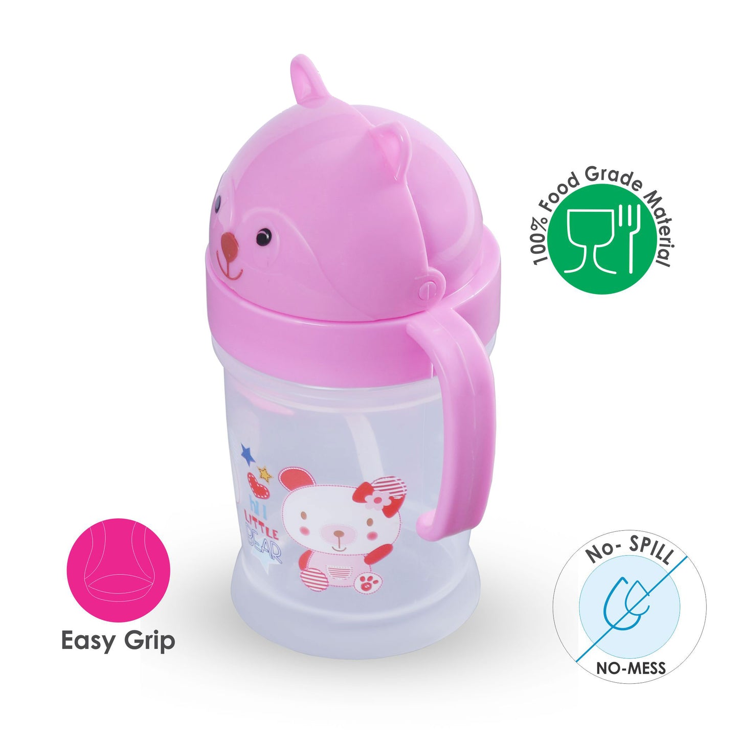 TWO HANDLE STRAW SIPPER CUP _175ML LB1008 (Pack of 2)