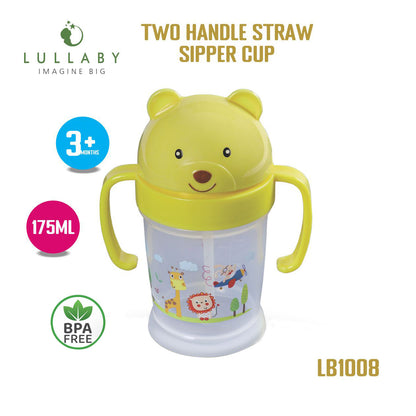 TWO HANDLE STRAW SIPPER CUP _175ML LB1008 (Pack of 2)