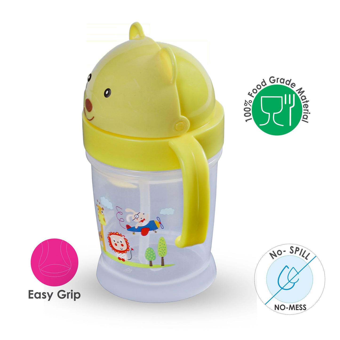 TWO HANDLE STRAW SIPPER CUP _175ML LB1008 (Pack of 2)