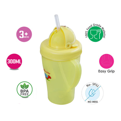 TWO HANDLE STRAW SIPPER CUP 300ML LB1009 (Pack of 2)